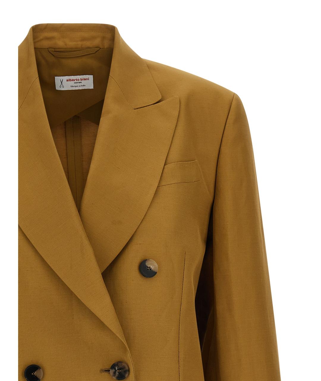 ALBERTO BIANI Коричневый вискозный жакет/пиджак, фото 3