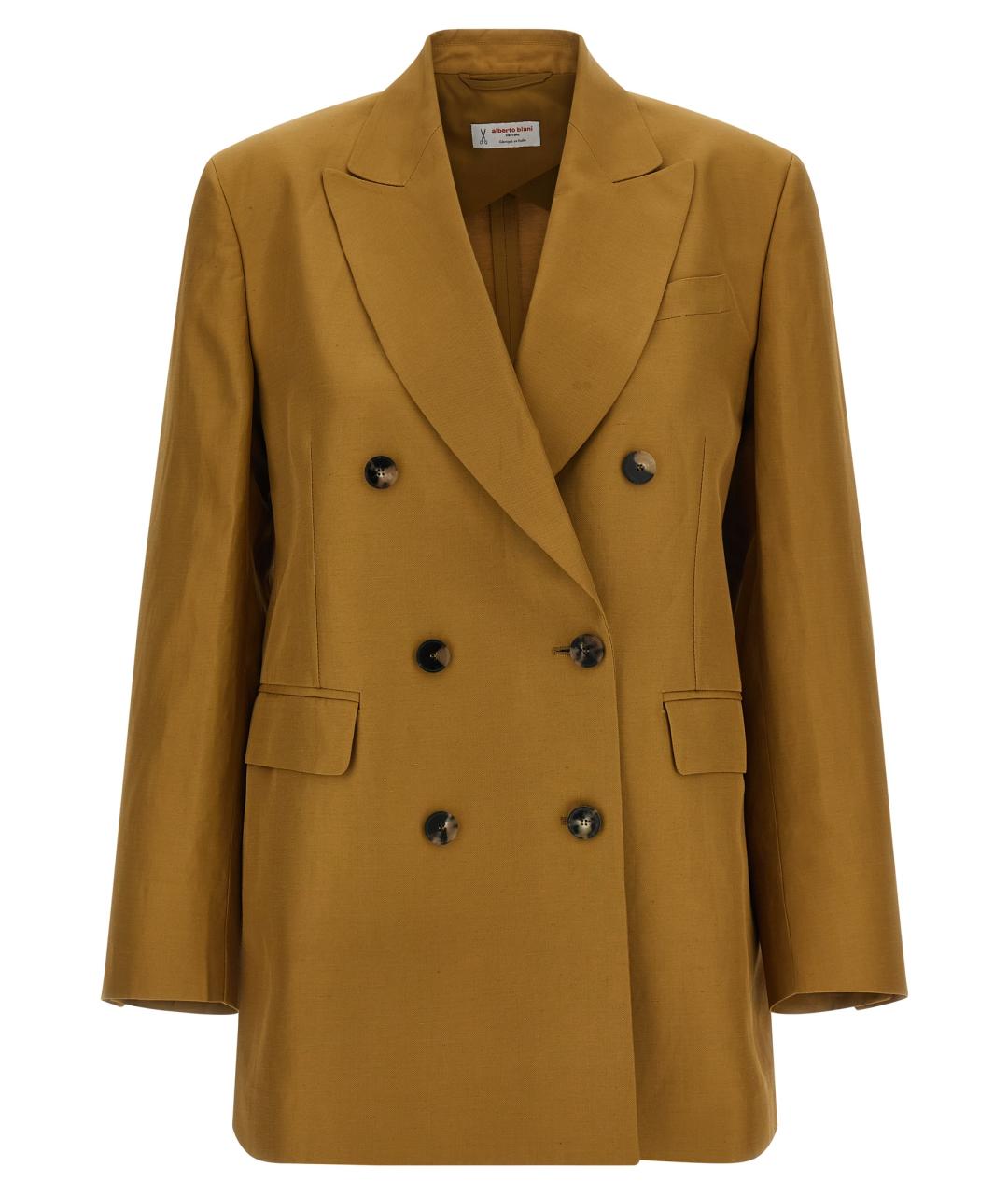 ALBERTO BIANI Коричневый вискозный жакет/пиджак, фото 1