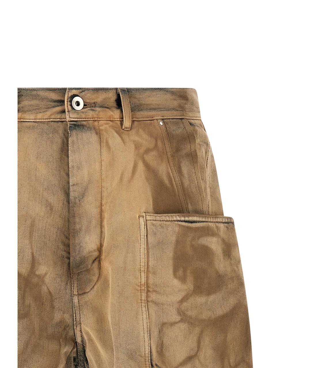 RICK OWENS DRKSHDW Бежевые хлопковые шорты, фото 3