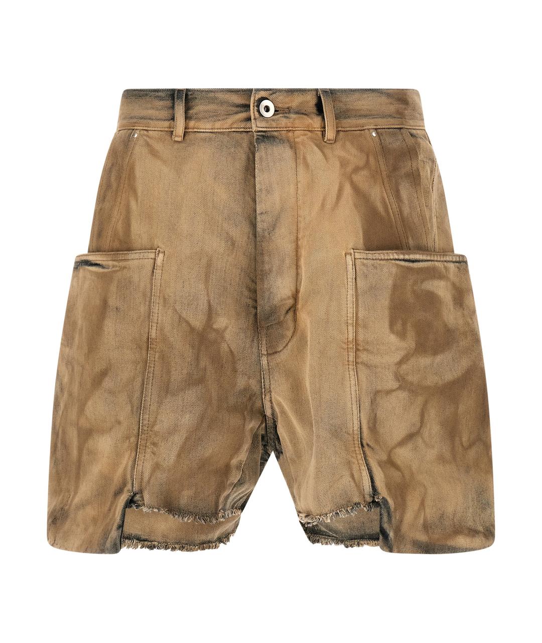 RICK OWENS DRKSHDW Бежевые хлопковые шорты, фото 1