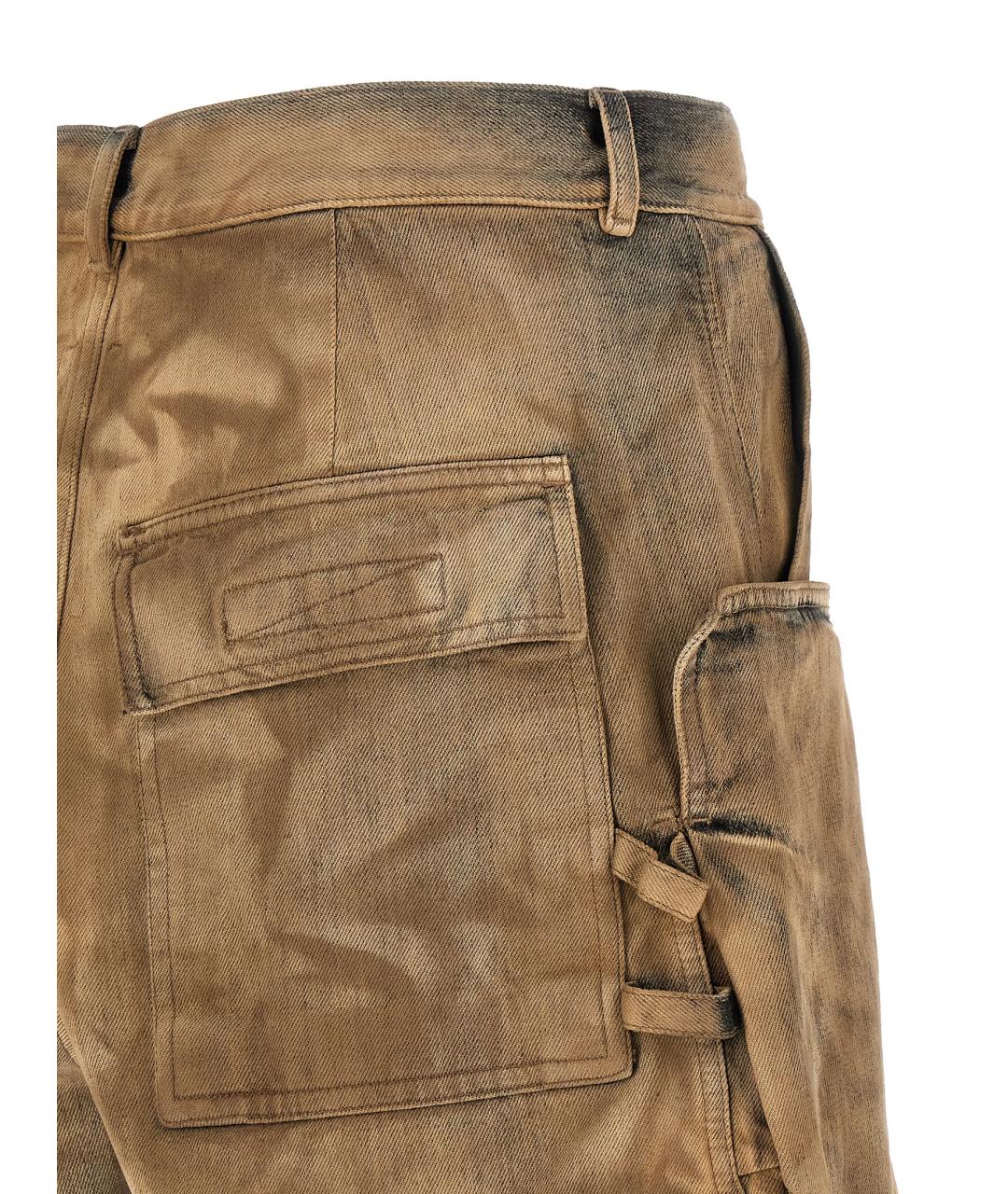 RICK OWENS DRKSHDW Бежевые хлопковые шорты, фото 4