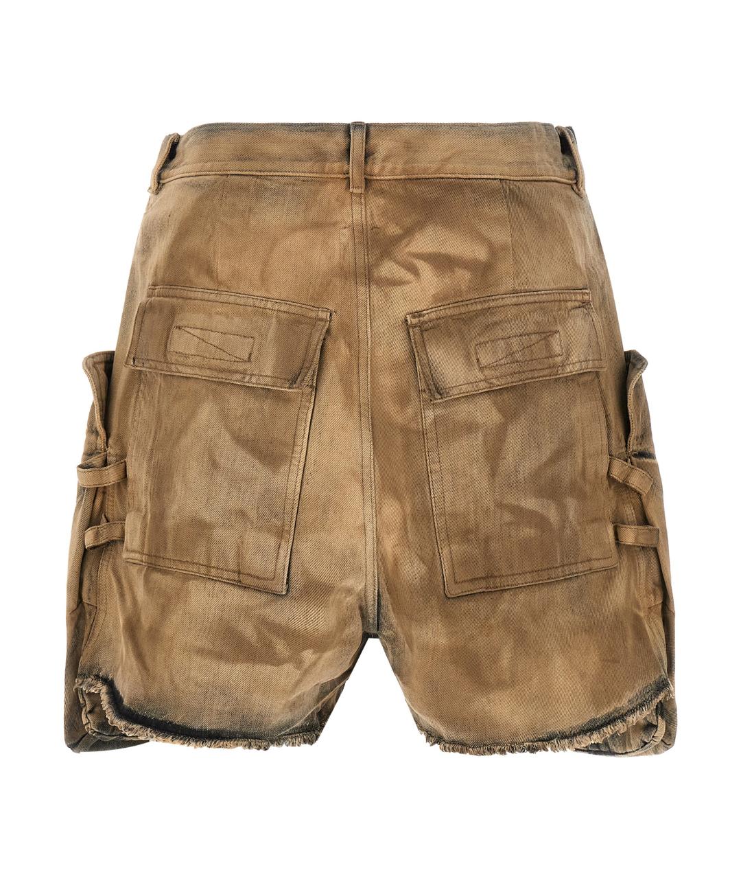 RICK OWENS DRKSHDW Бежевые хлопковые шорты, фото 2