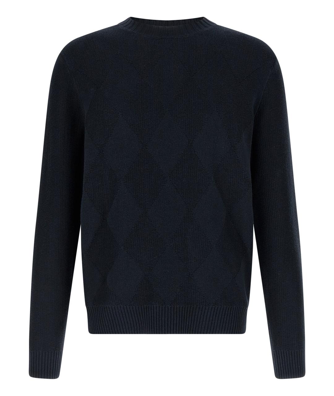 BALLANTYNE Синий хлопковый джемпер / свитер, фото 1