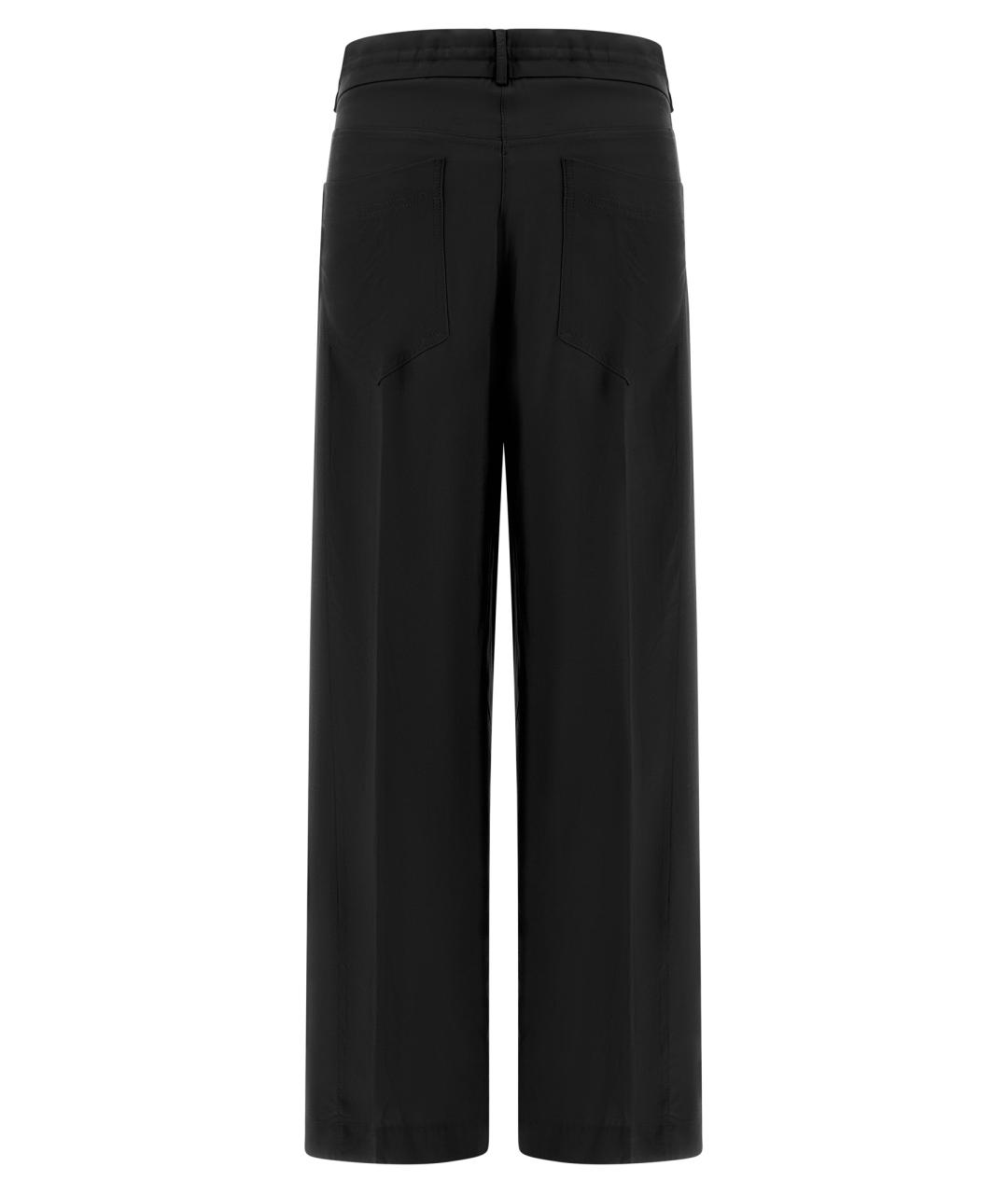 NUDE Черные вискозные прямые брюки, фото 2