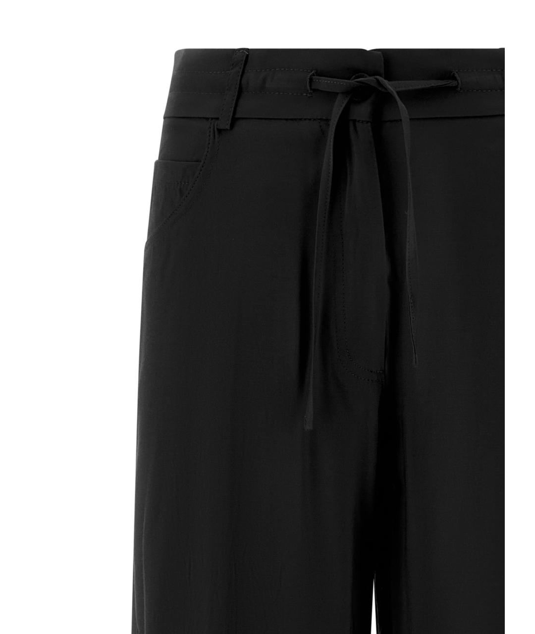 NUDE Черные вискозные прямые брюки, фото 3