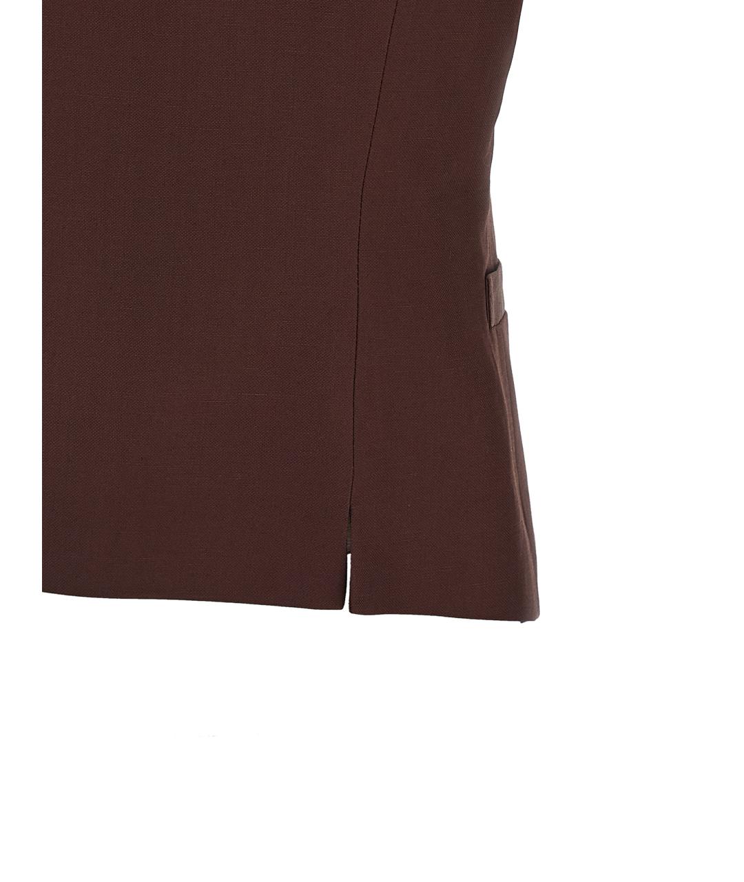 ALBERTO BIANI Коричневый вискозный жилет, фото 4