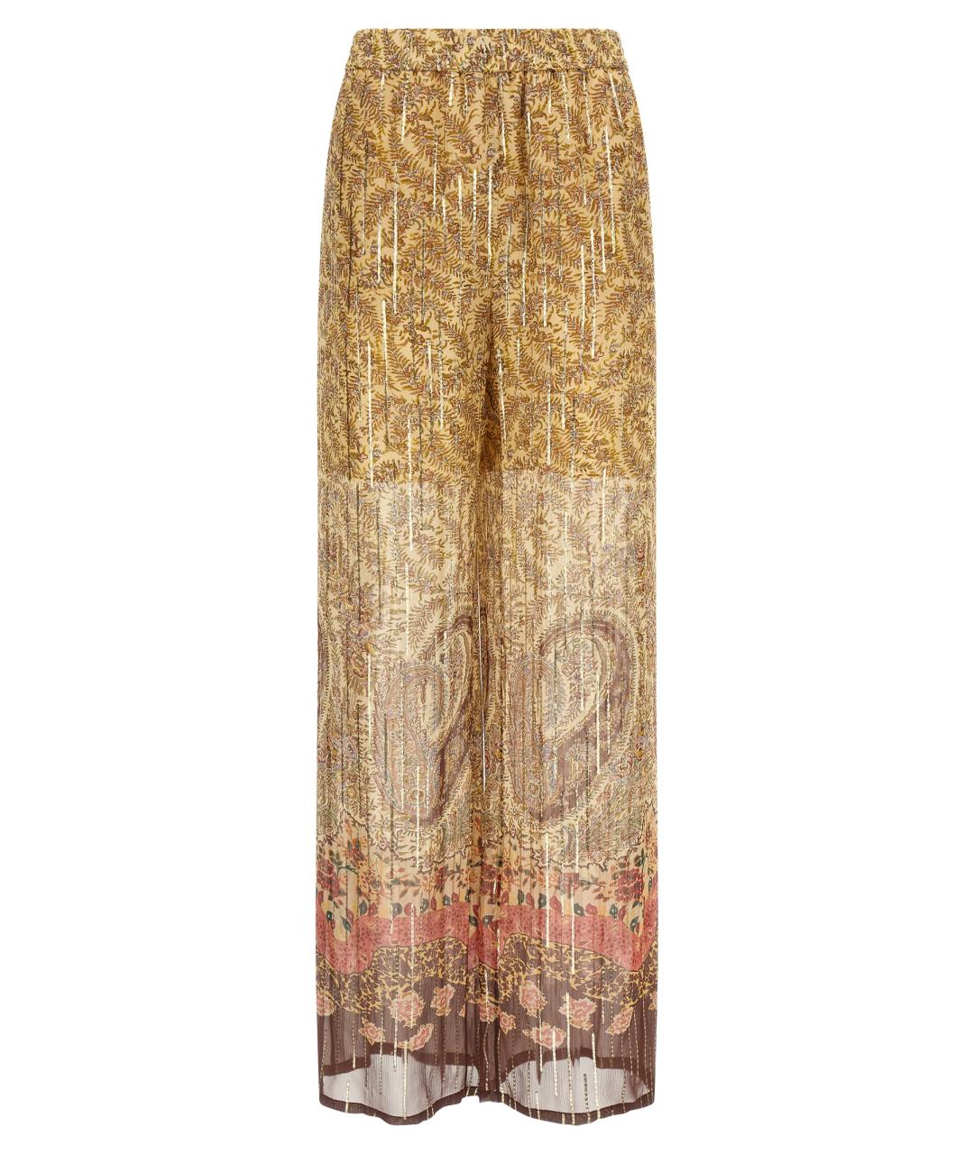 VALENTINO Мульти шелковые прямые брюки, фото 1