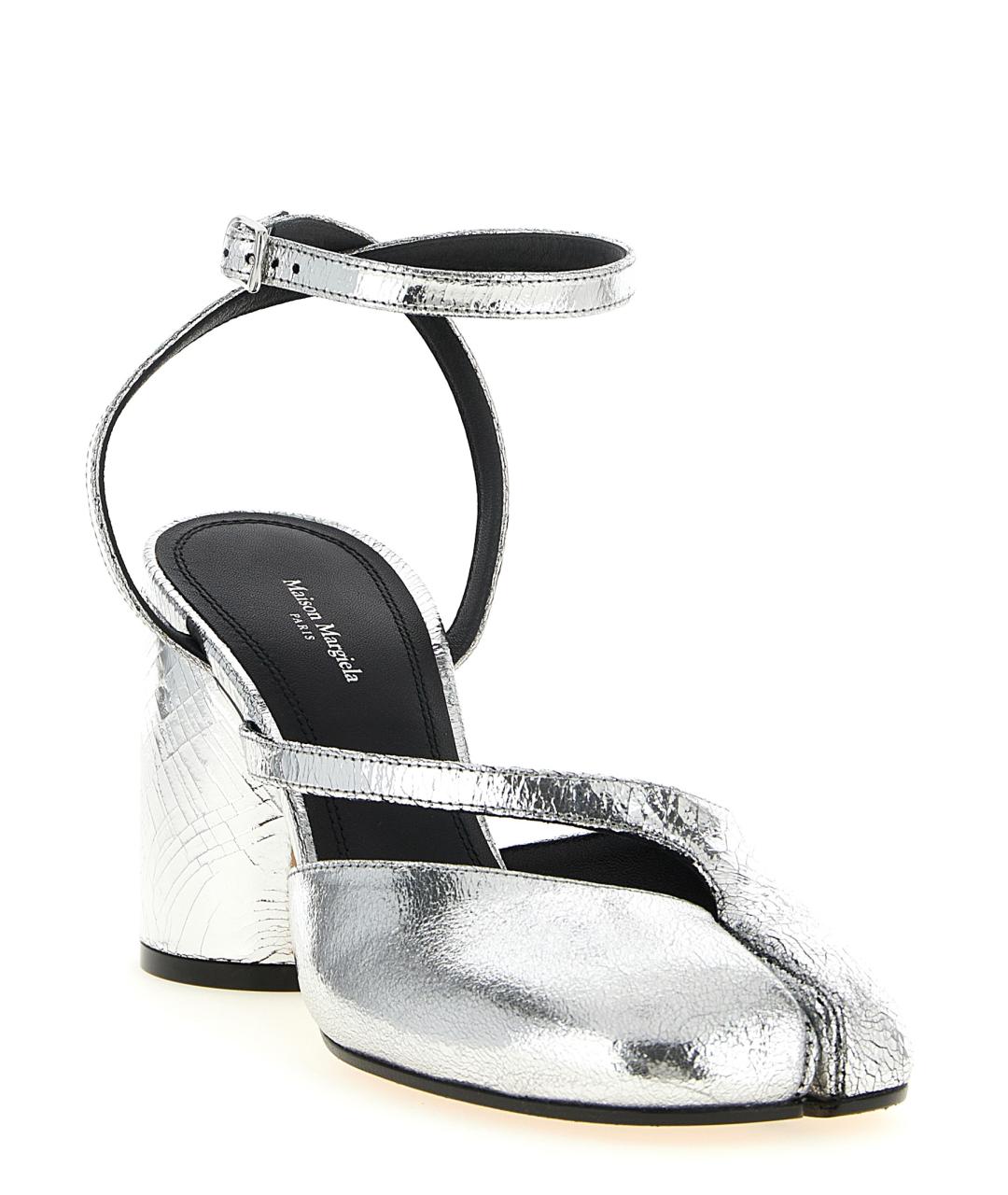 MAISON MARGIELA Серебряные кожаные туфли, фото 2