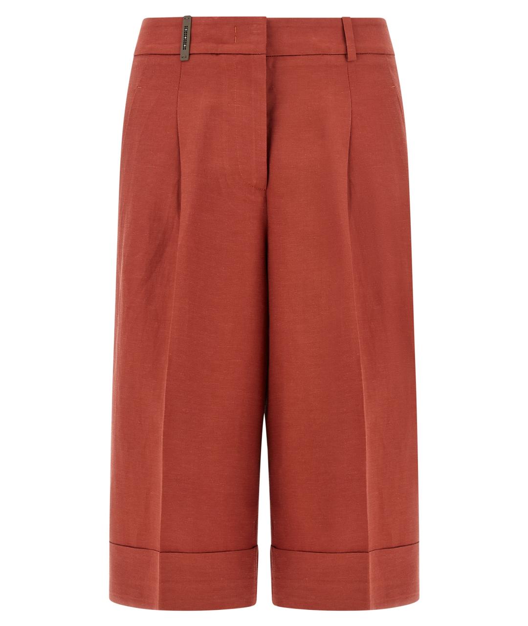 PESERICO Красные вискозные шорты, фото 1