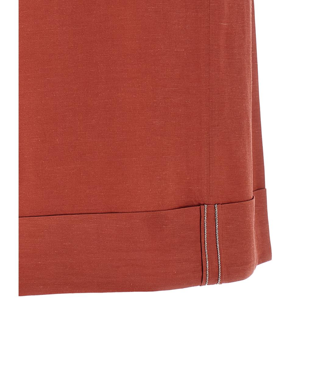 PESERICO Красные вискозные шорты, фото 5