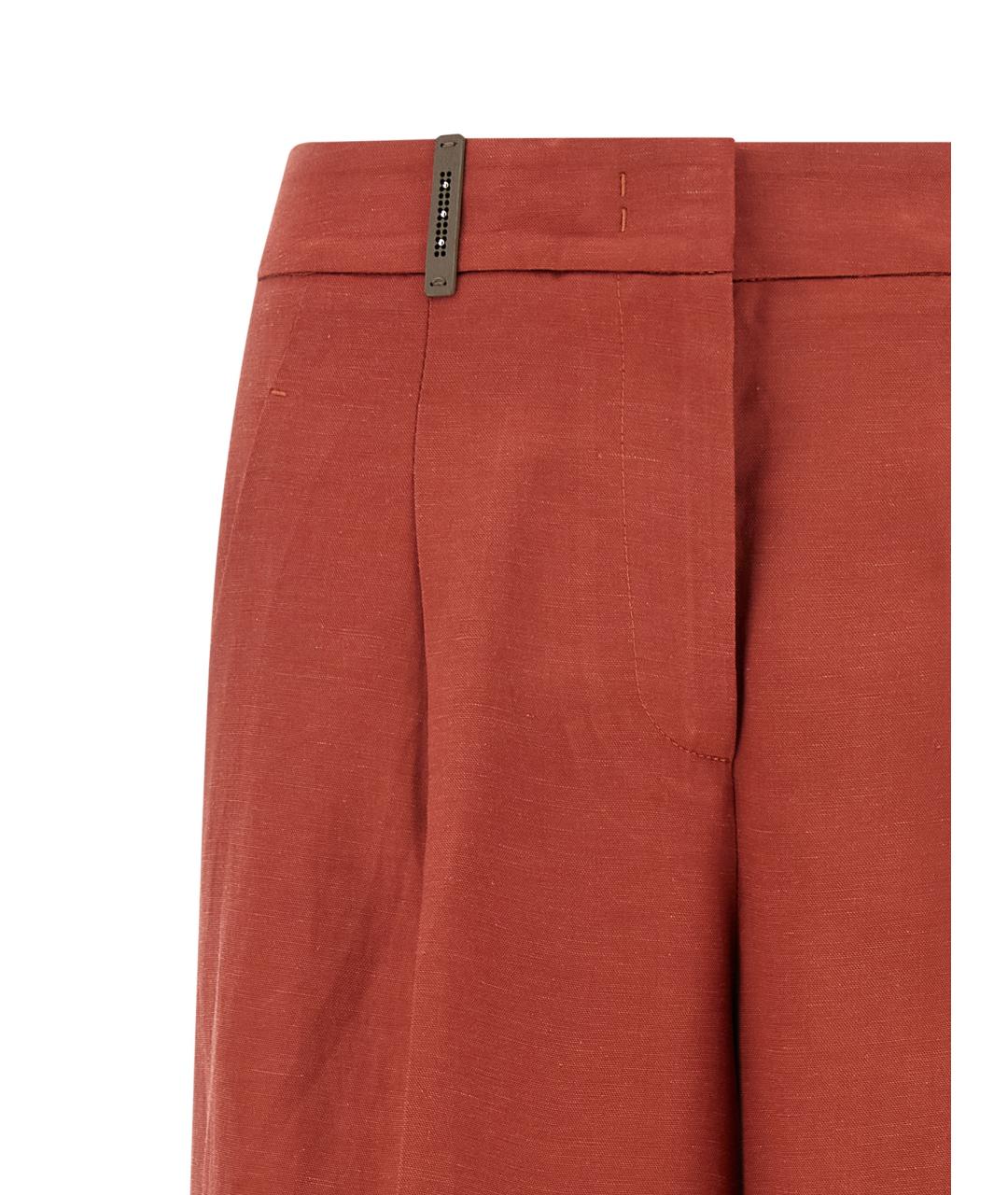 PESERICO Красные вискозные шорты, фото 3