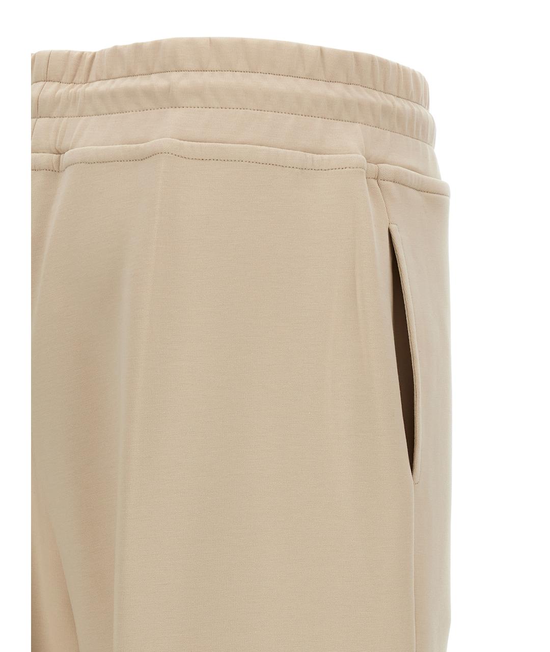 MOORER Бежевые хлопковые прямые брюки, фото 4