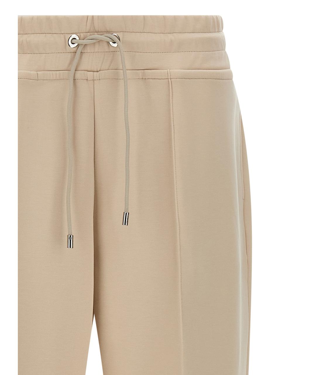 MOORER Бежевые хлопковые прямые брюки, фото 3