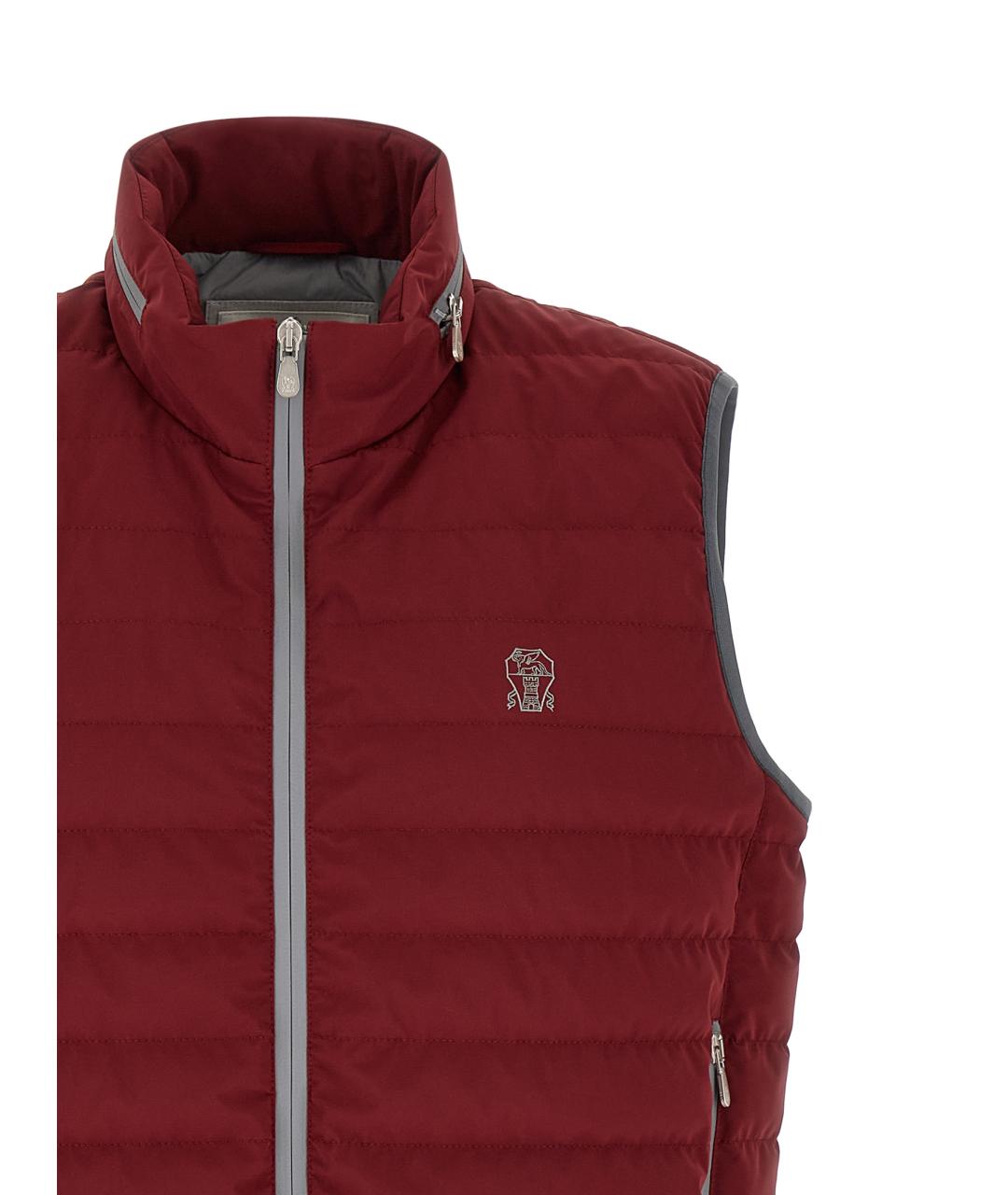 BRUNELLO CUCINELLI Красный полиамидовый жилет, фото 3