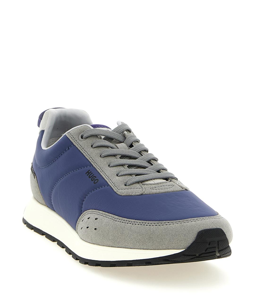 HUGO BOSS Синие синтетические низкие кроссовки / кеды, фото 2