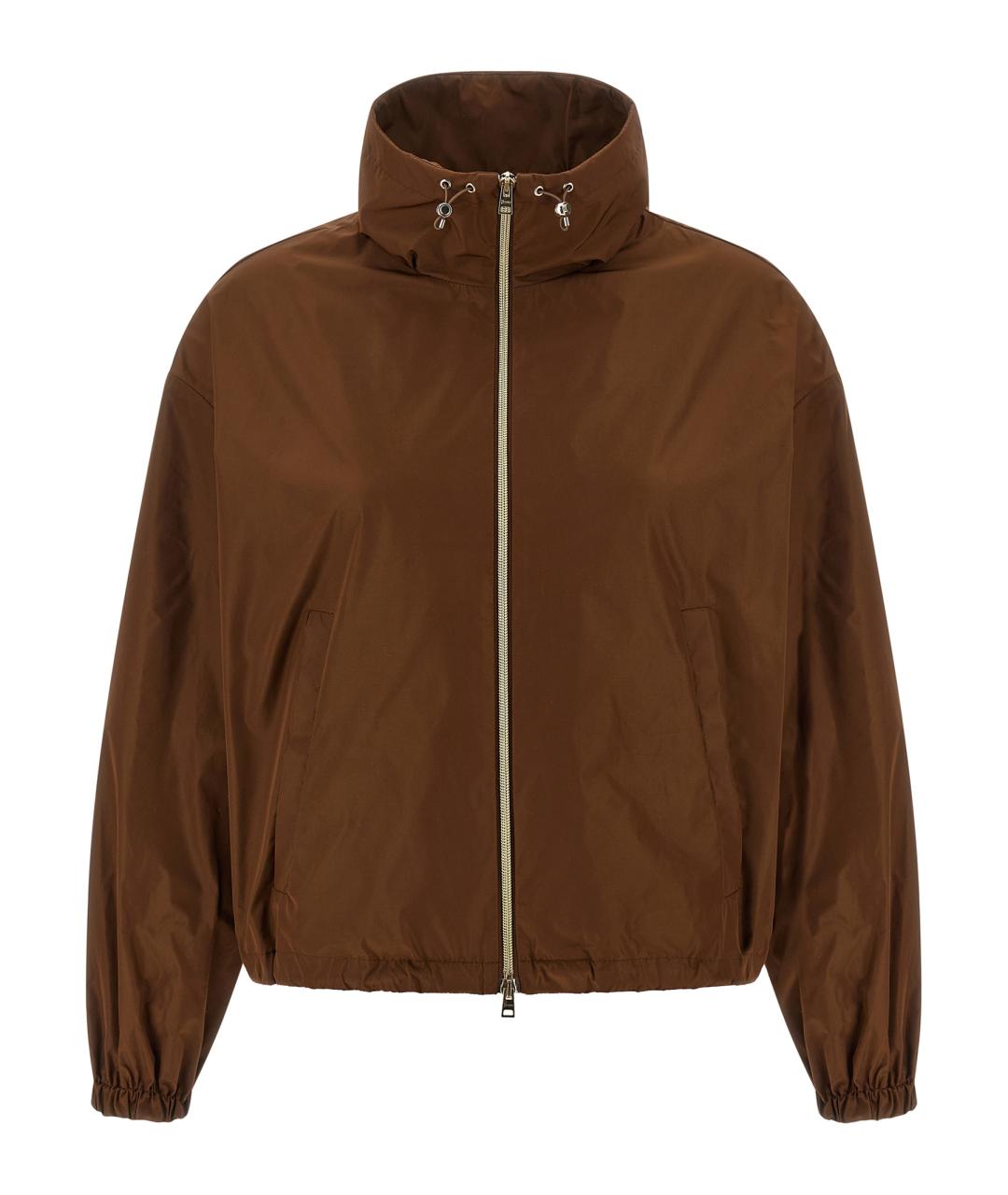 HERNO Коричневая полиэстеровая куртка, фото 1