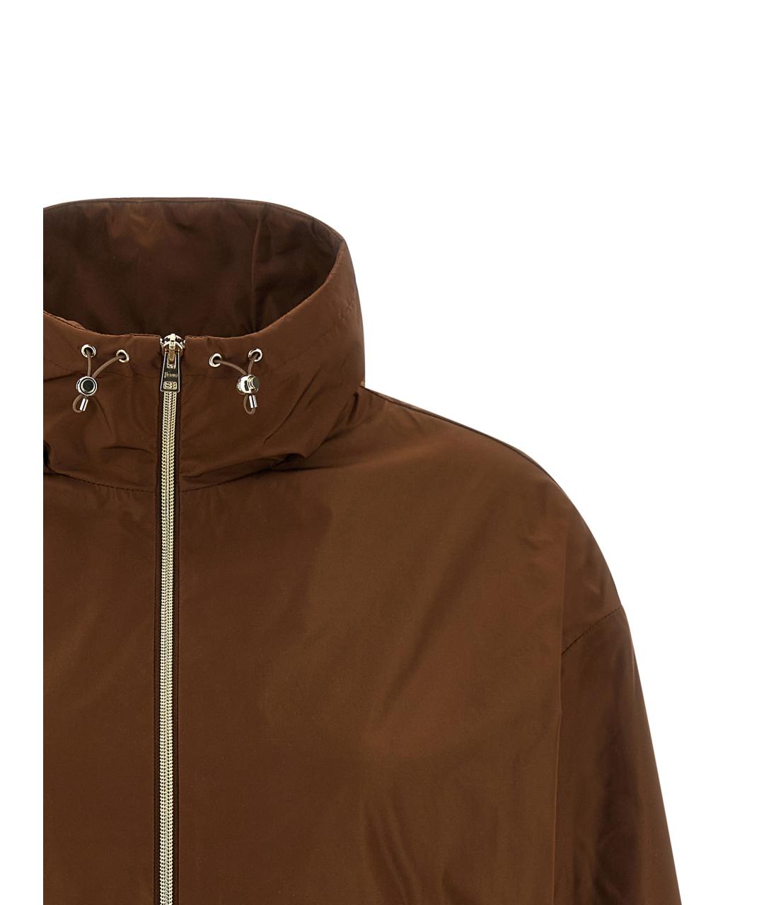 HERNO Коричневая полиэстеровая куртка, фото 3