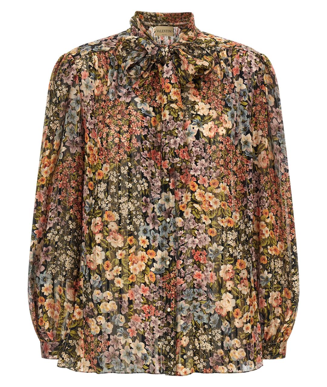 VALENTINO Мульти шелковая блузы, фото 1