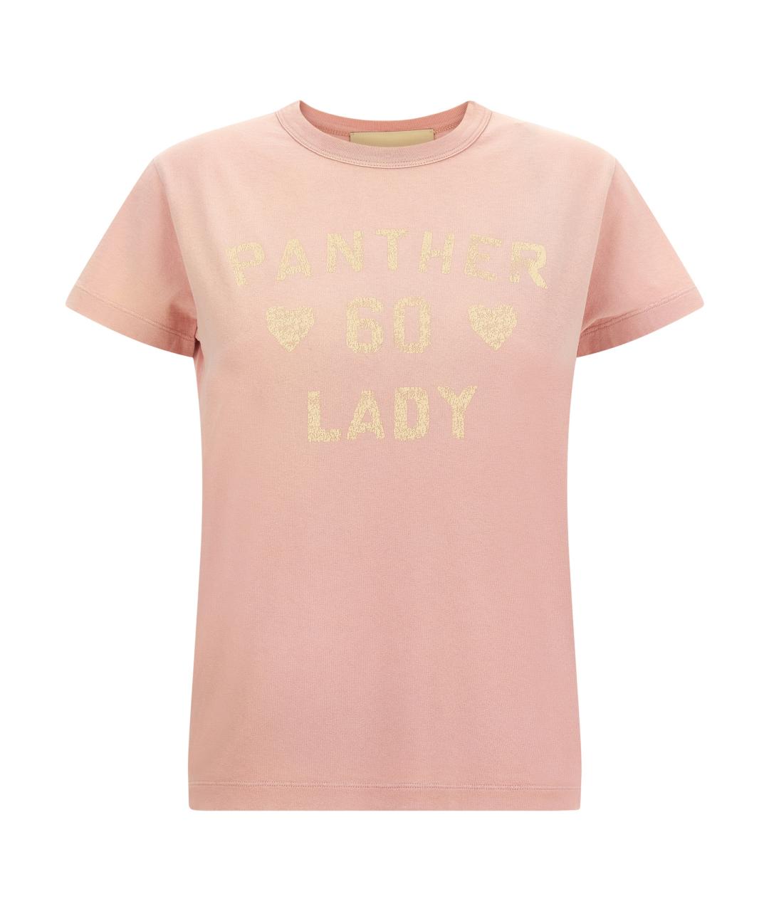 VALENTINO Розовая хлопковая футболка, фото 1