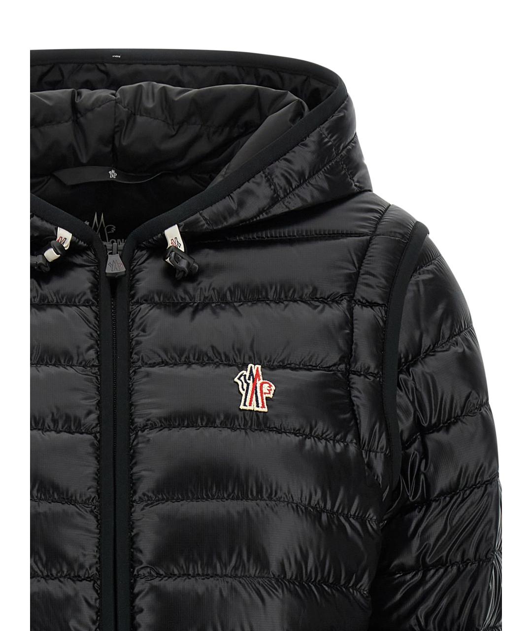 MONCLER GRENOBLE Черный полиамидовый пуховик, фото 4