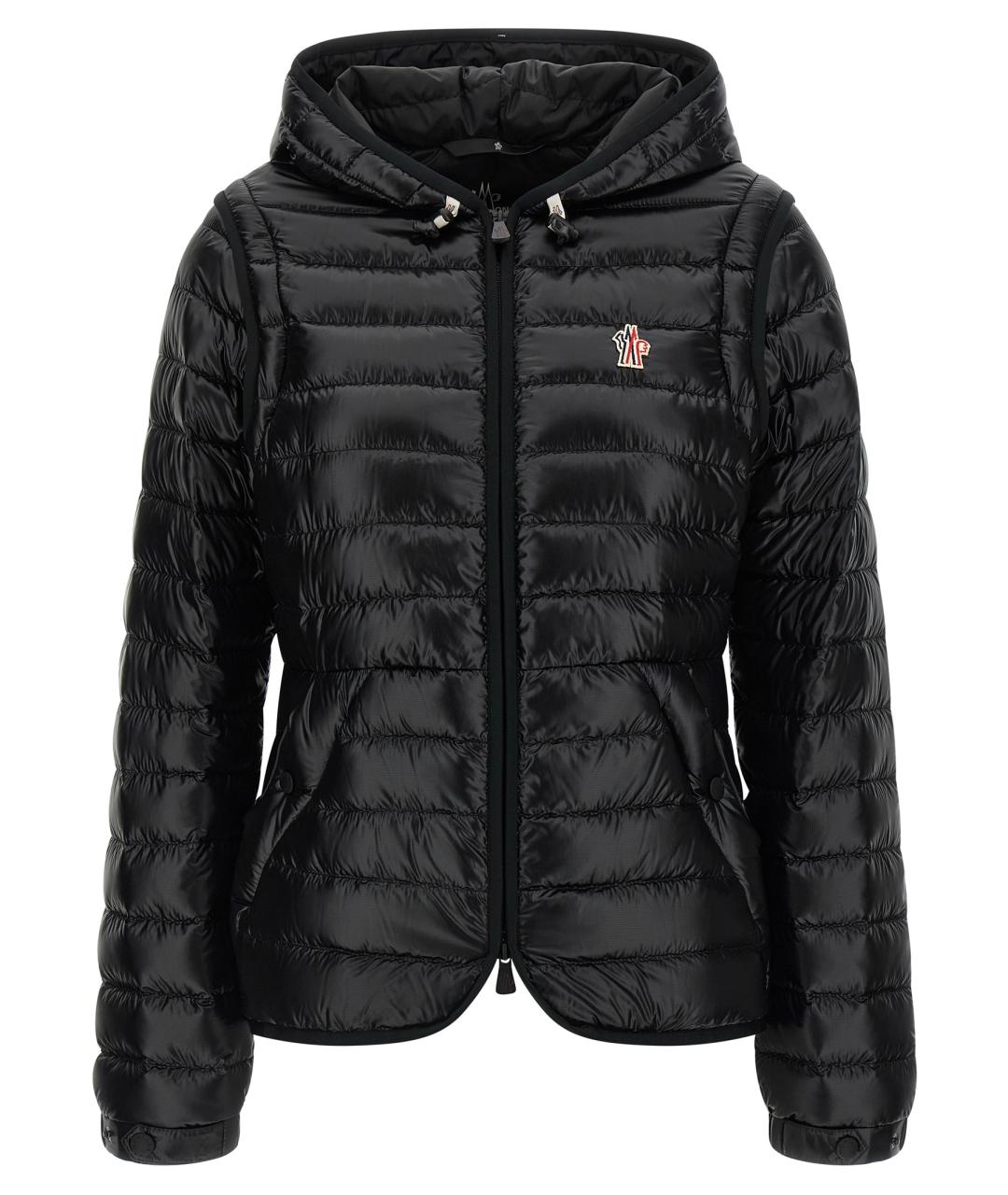 MONCLER GRENOBLE Черный полиамидовый пуховик, фото 1