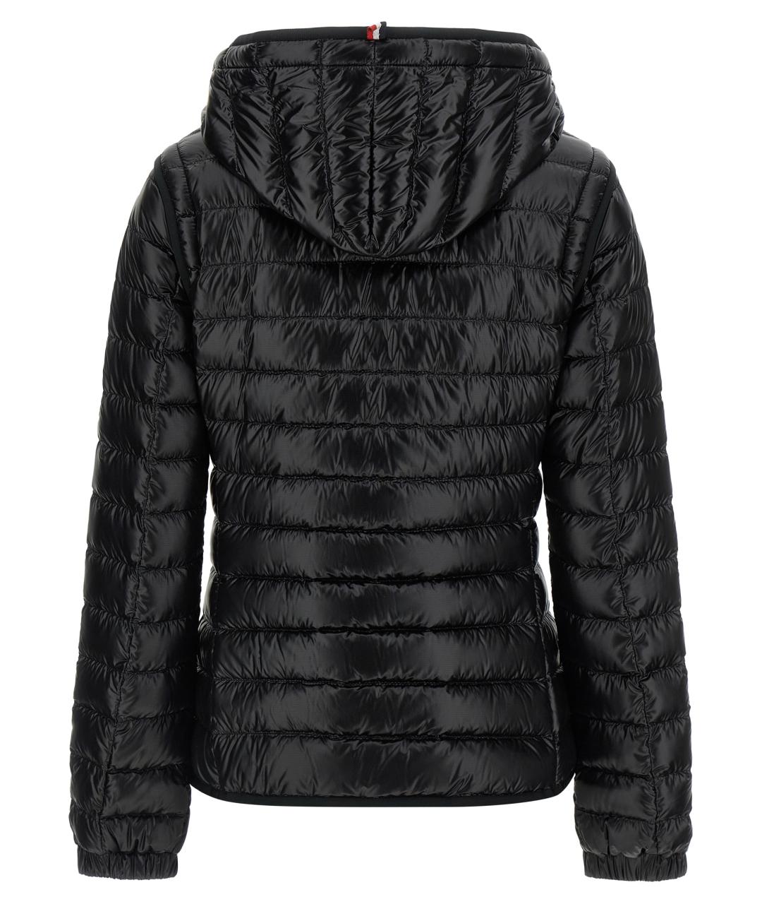MONCLER GRENOBLE Черный полиамидовый пуховик, фото 3