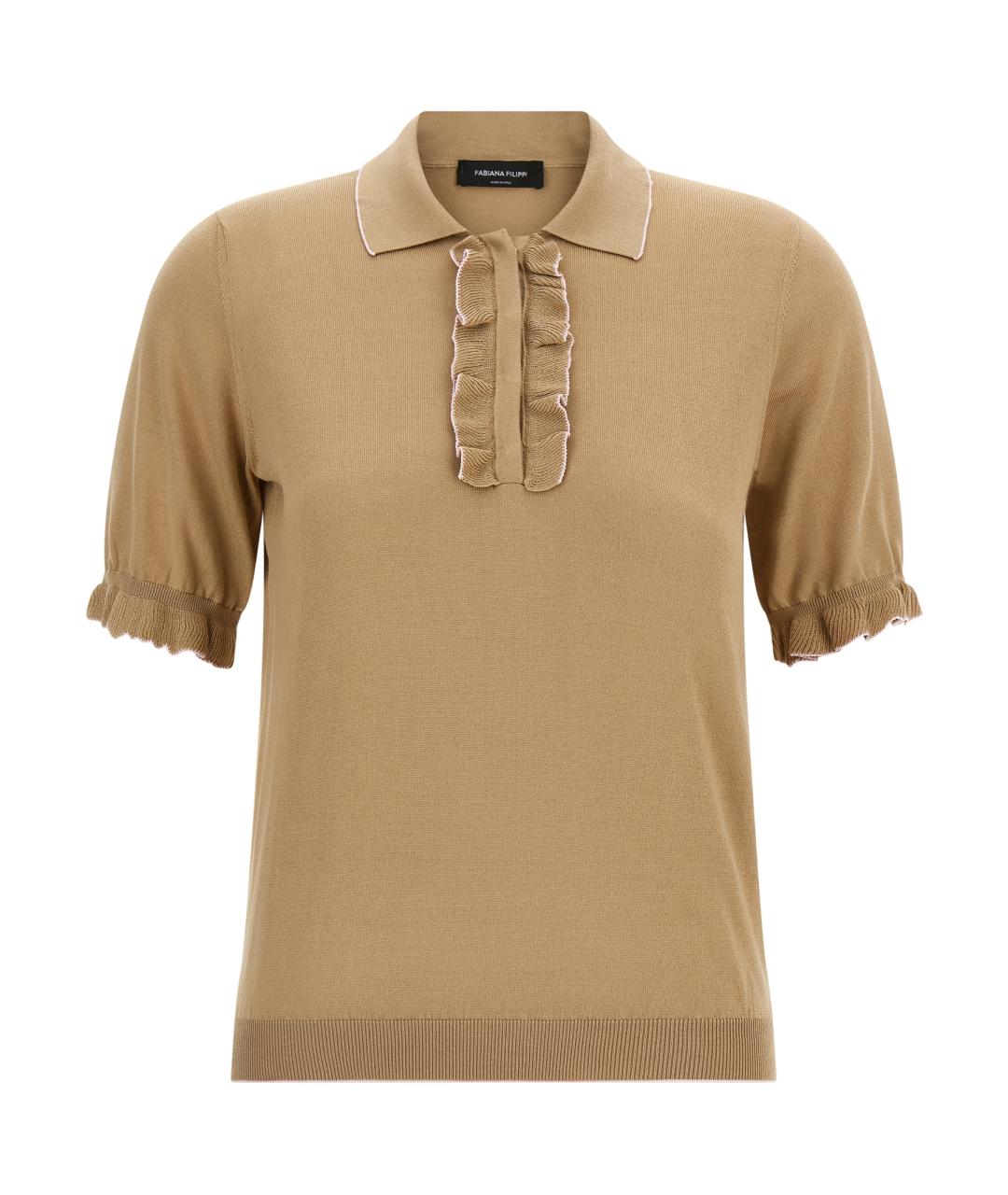 FABIANA FILIPPI Бежевый шелковый джемпер / свитер, фото 1