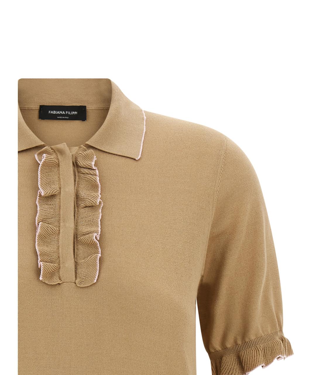 FABIANA FILIPPI Бежевый шелковый джемпер / свитер, фото 3