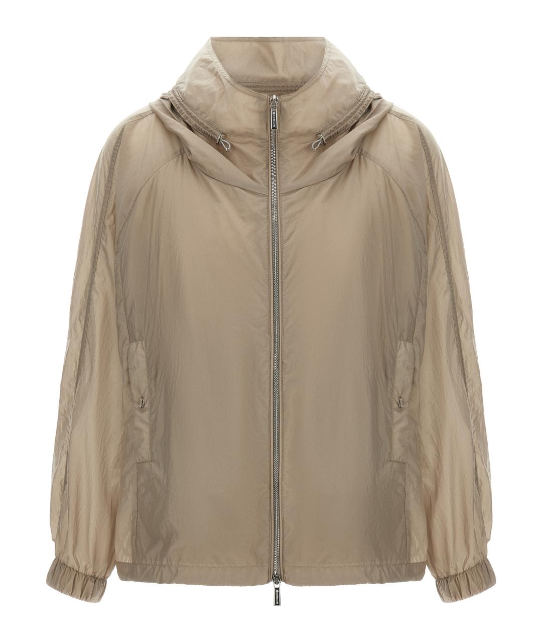 MOORER Бежевая полиэстеровая куртка, фото 1