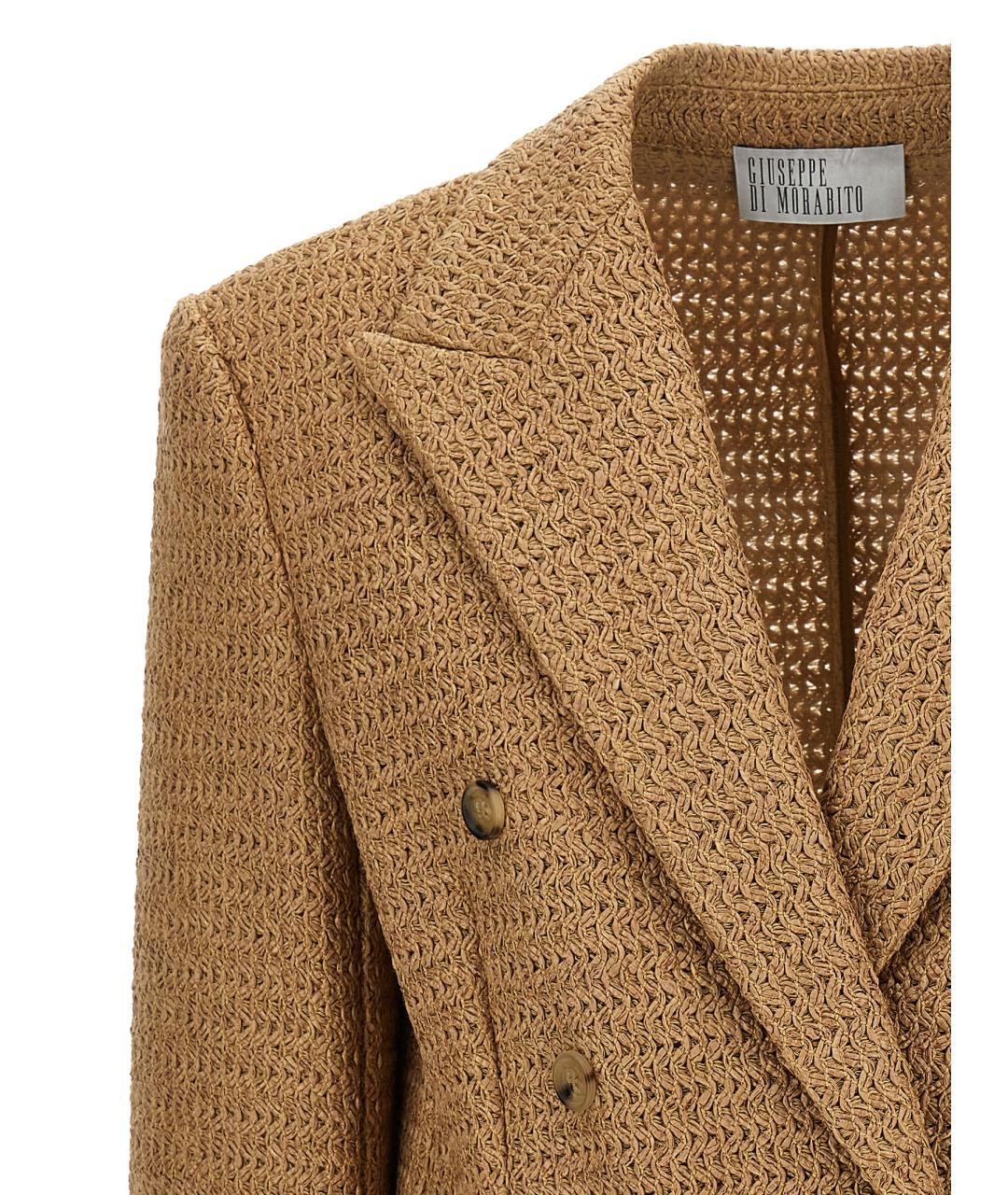 GIUSEPPE DI MORABITO Бежевый жакет/пиджак, фото 3
