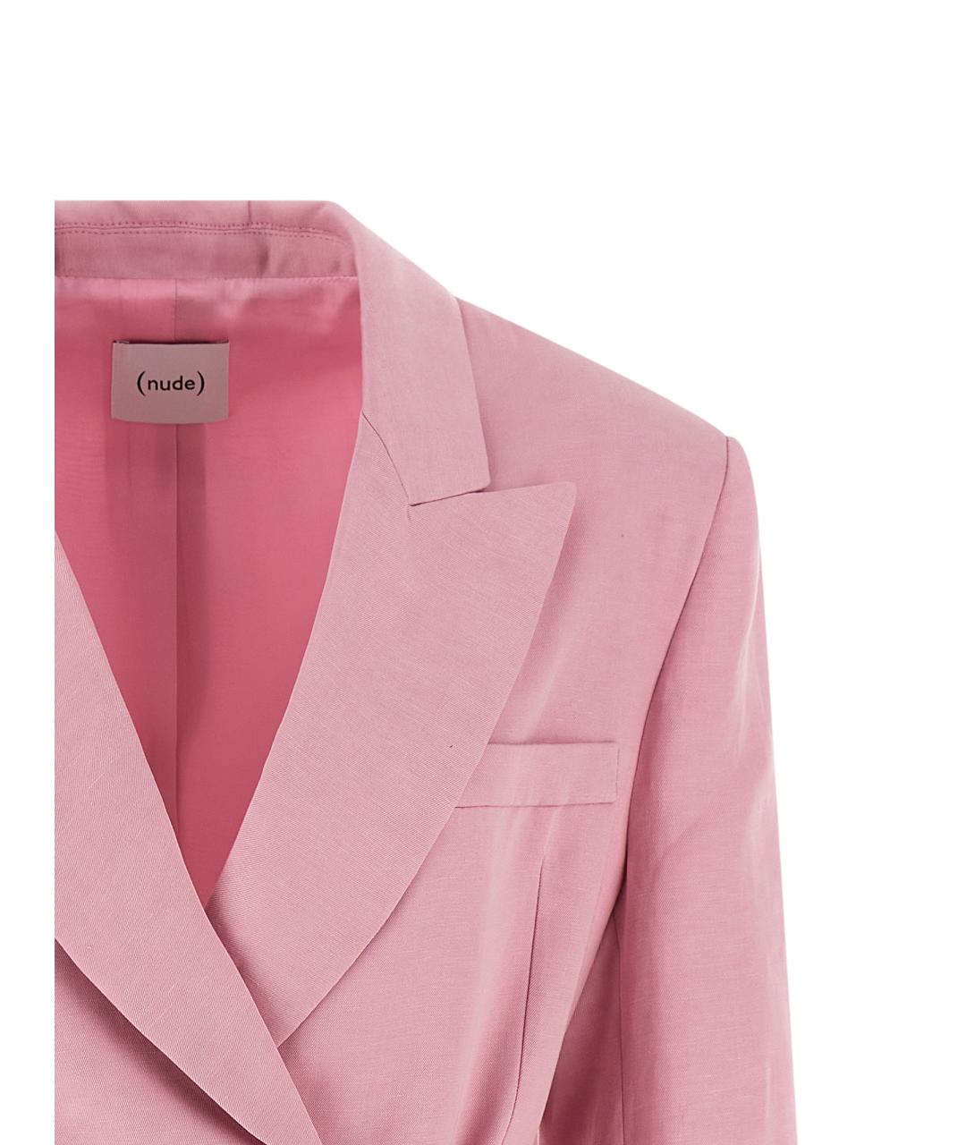 NUDE Розовый льняной жакет/пиджак, фото 3