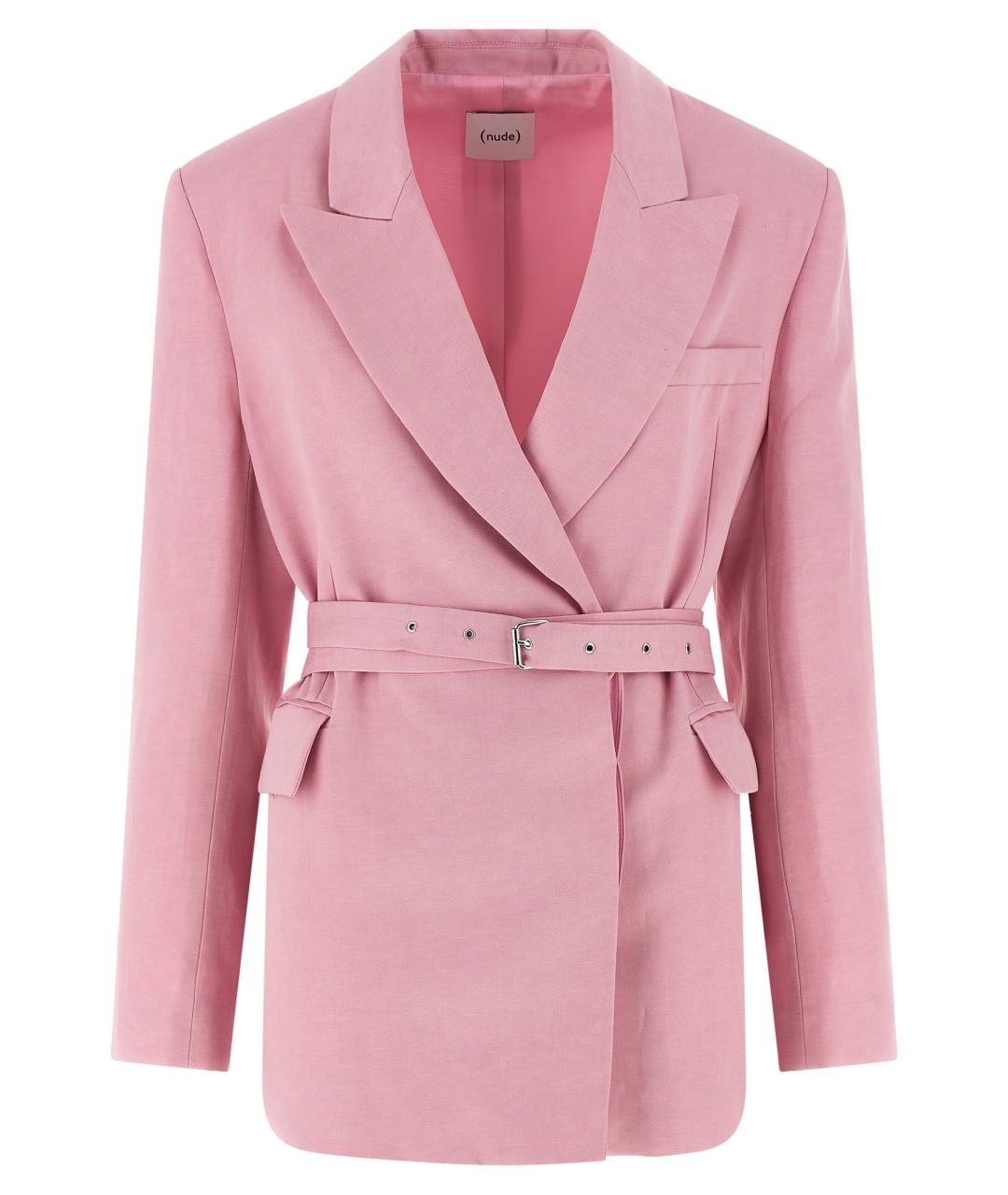NUDE Розовый льняной жакет/пиджак, фото 1