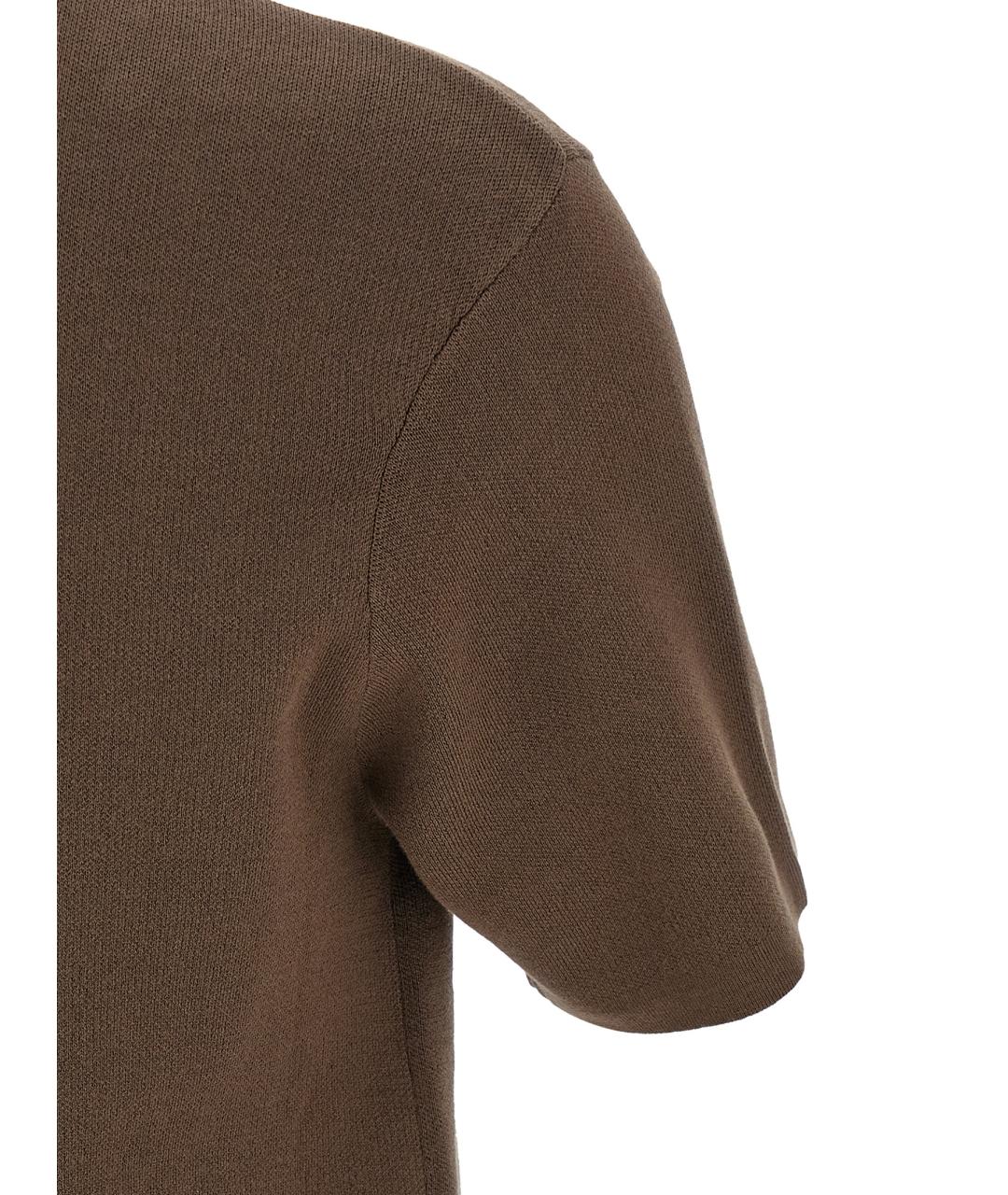 entire studios Коричневая хлопковая футболка, фото 4