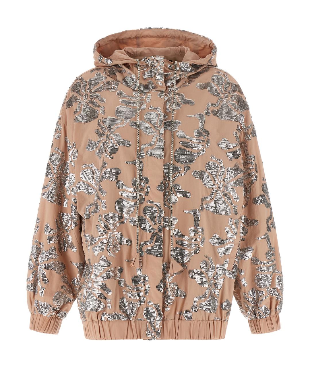 PINKO Розовая хлопковая куртка, фото 1