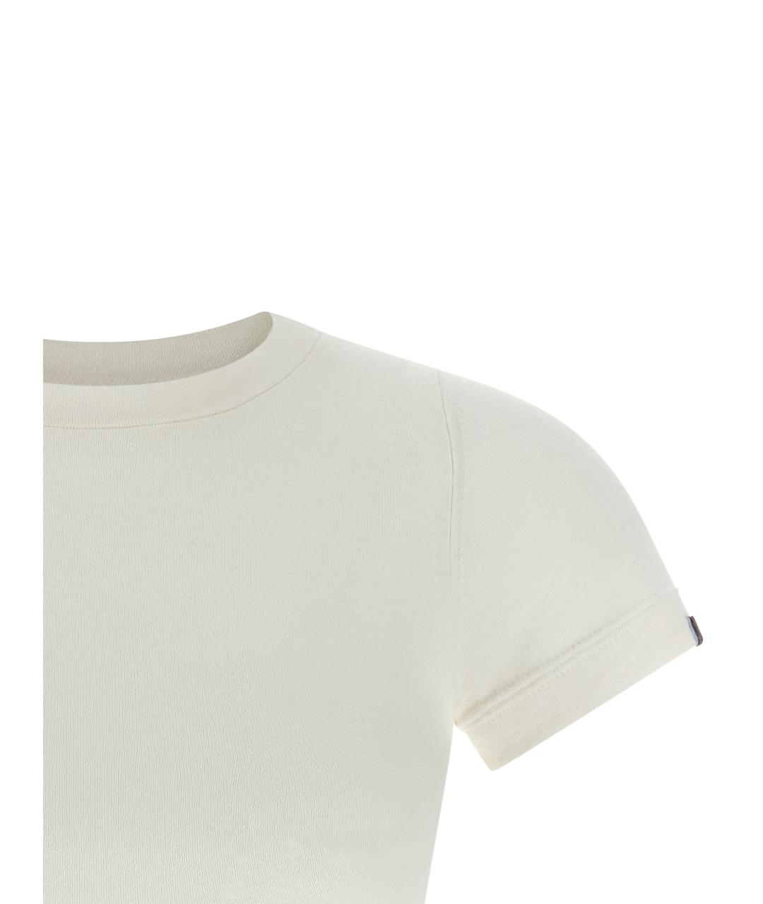EXTREME CASHMERE Белая хлопковая футболка, фото 3