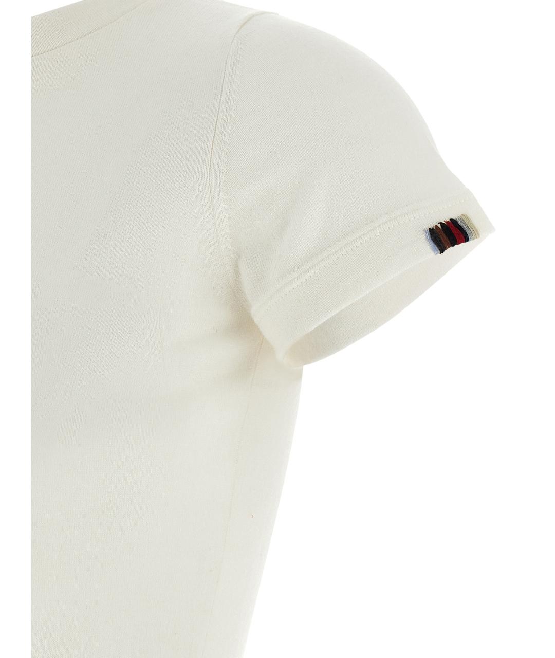 EXTREME CASHMERE Белая хлопковая футболка, фото 4