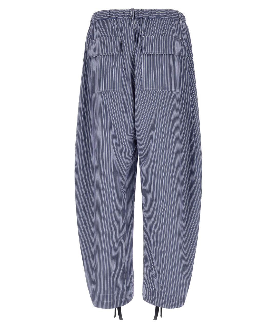 SACAI Синие хлопковые повседневные брюки, фото 2