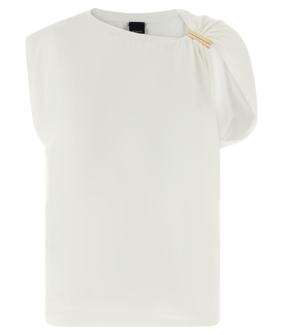 PINKO Белая хлопковая майка, фото 1