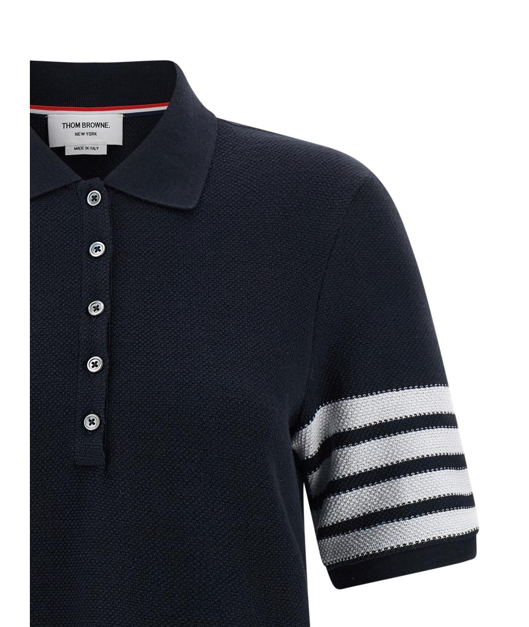 THOM BROWNE Синее хлопковое платье, фото 3