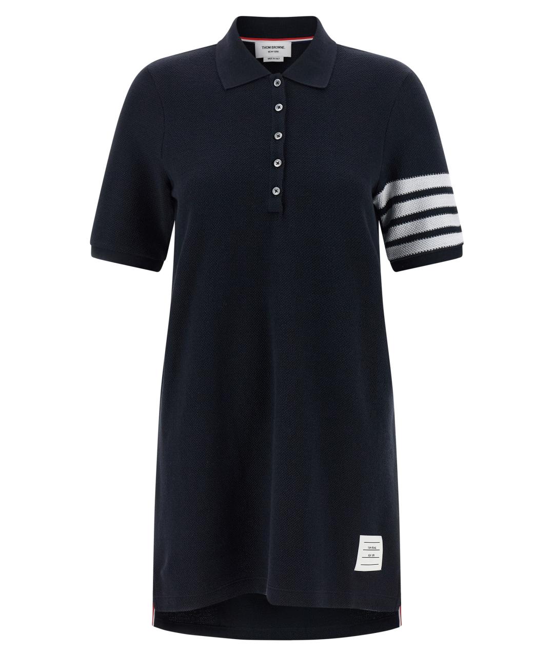 THOM BROWNE Синее хлопковое платье, фото 1