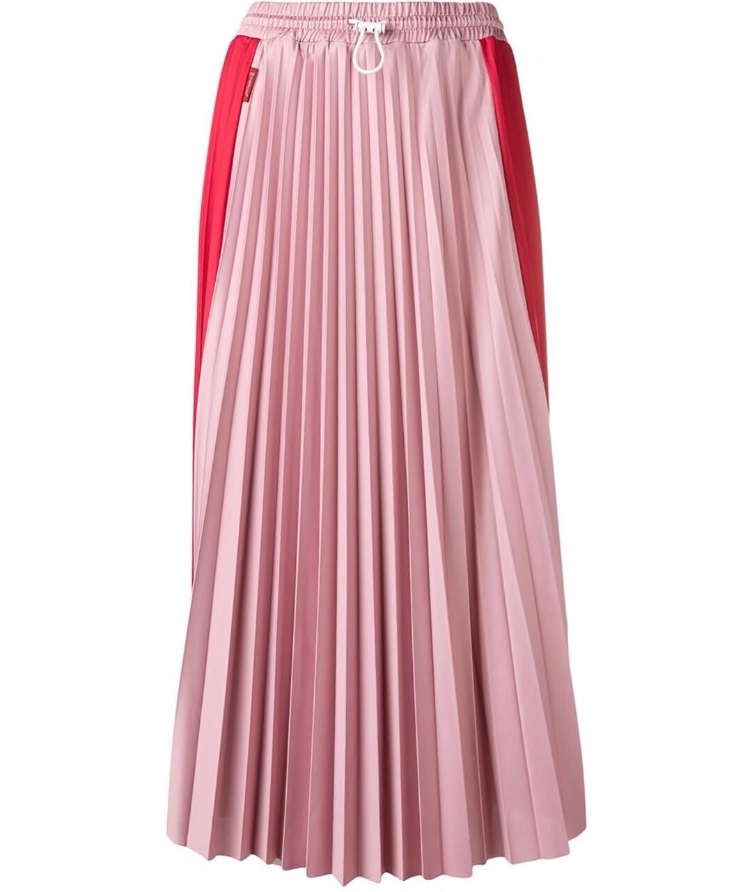MONCLER Розовая полиэстеровая юбка миди, фото 1