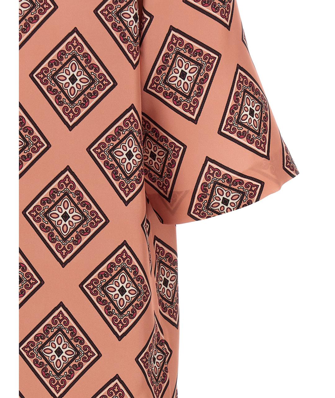 ALBERTO BIANI Розовое шелковое повседневное платье, фото 4