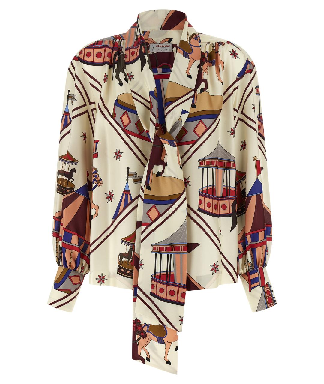 ALBERTO BIANI Мульти шелковая блузы, фото 1