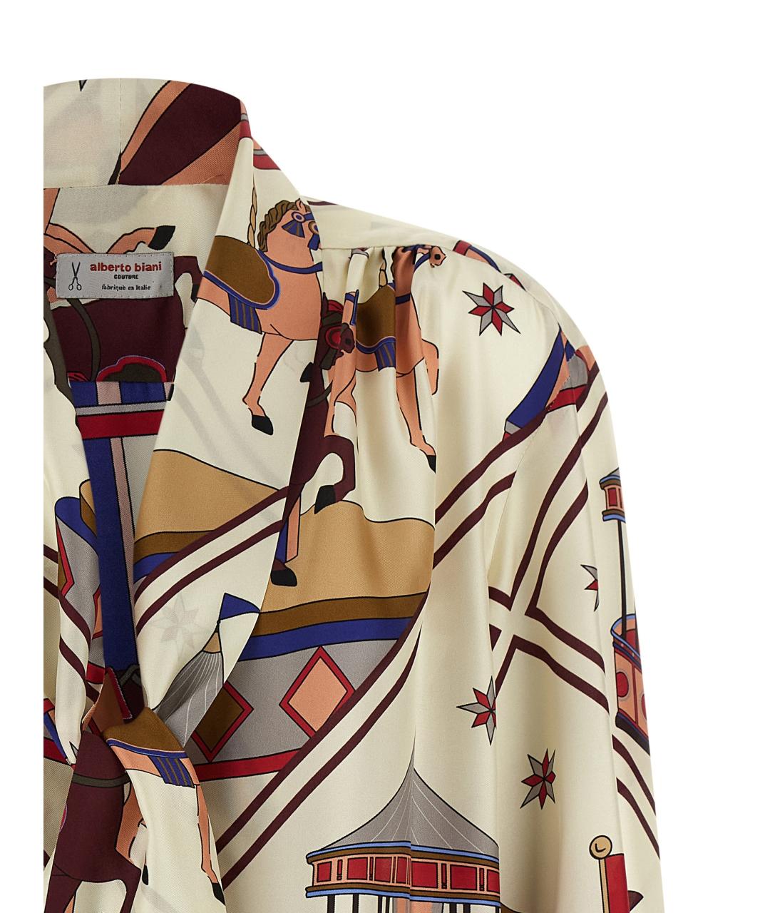 ALBERTO BIANI Мульти шелковая блузы, фото 3