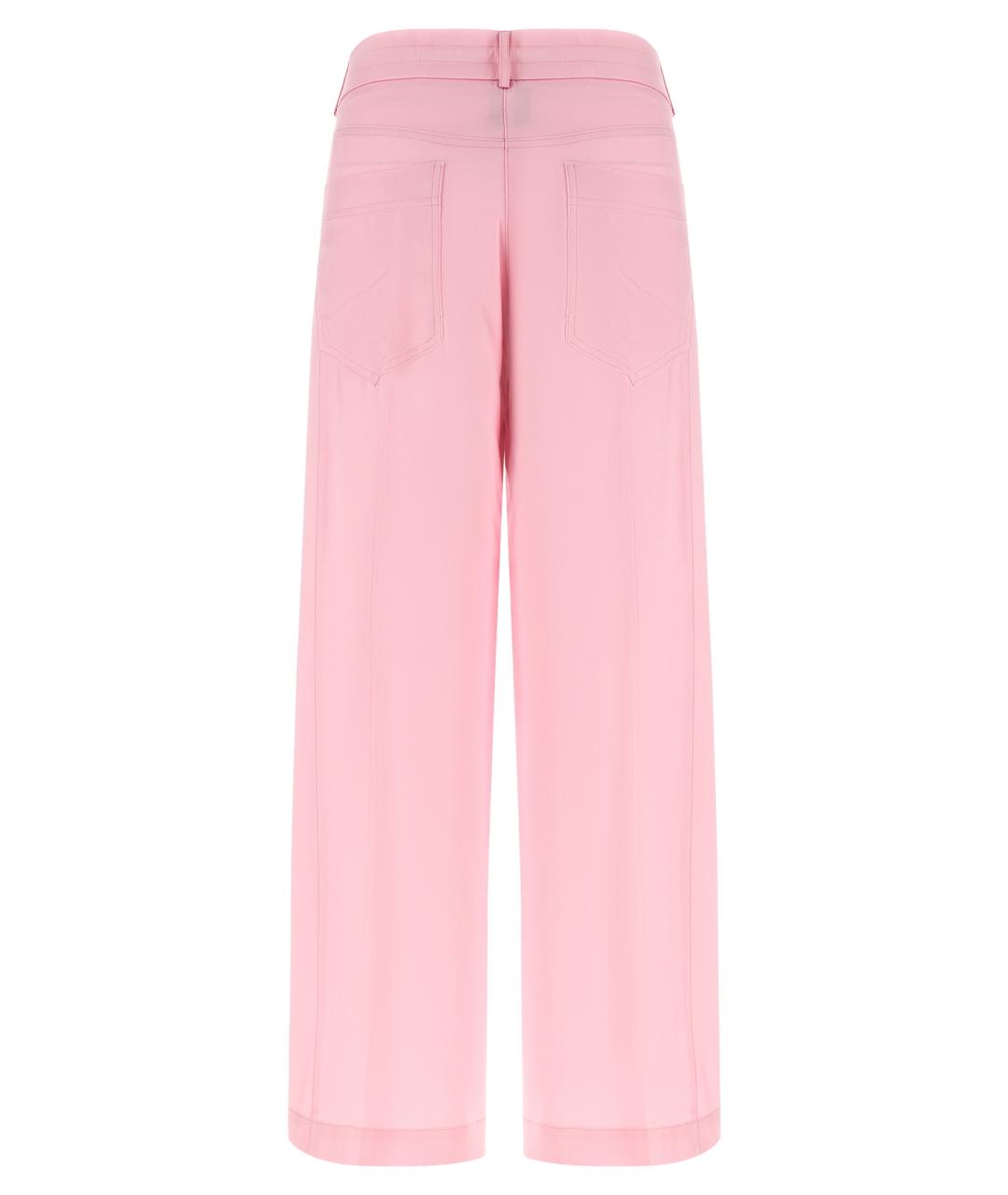 NUDE Розовые вискозные прямые брюки, фото 2