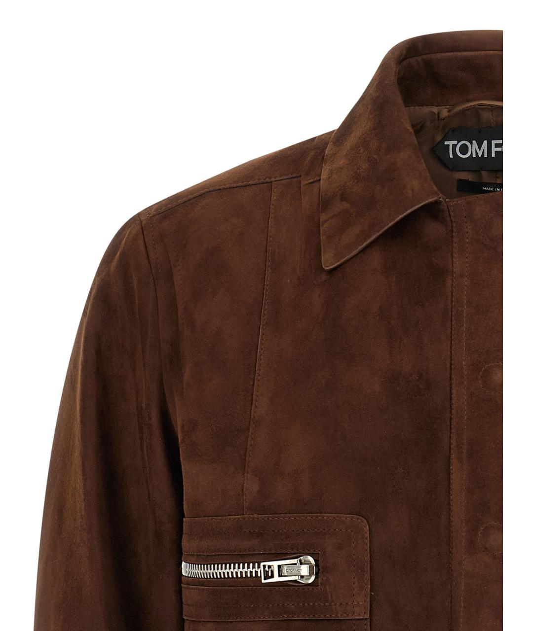TOM FORD Коричневая замшевая куртка, фото 3