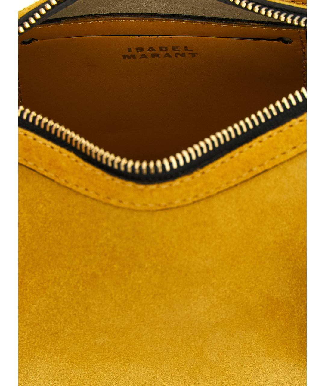 ISABEL MARANT Желтая кожаная сумка через плечо, фото 4