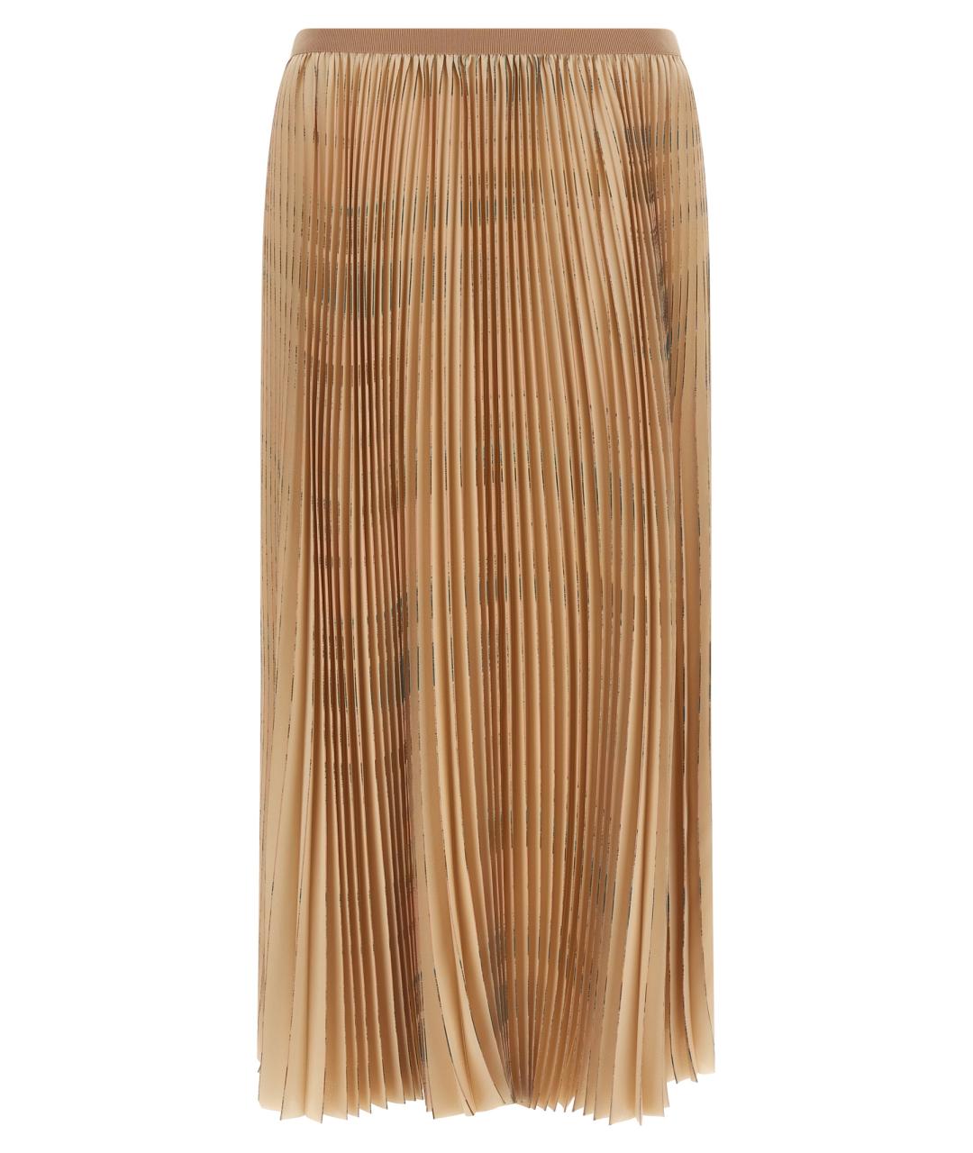 FABIANA FILIPPI Бежевая полиэстеровая юбка миди, фото 1