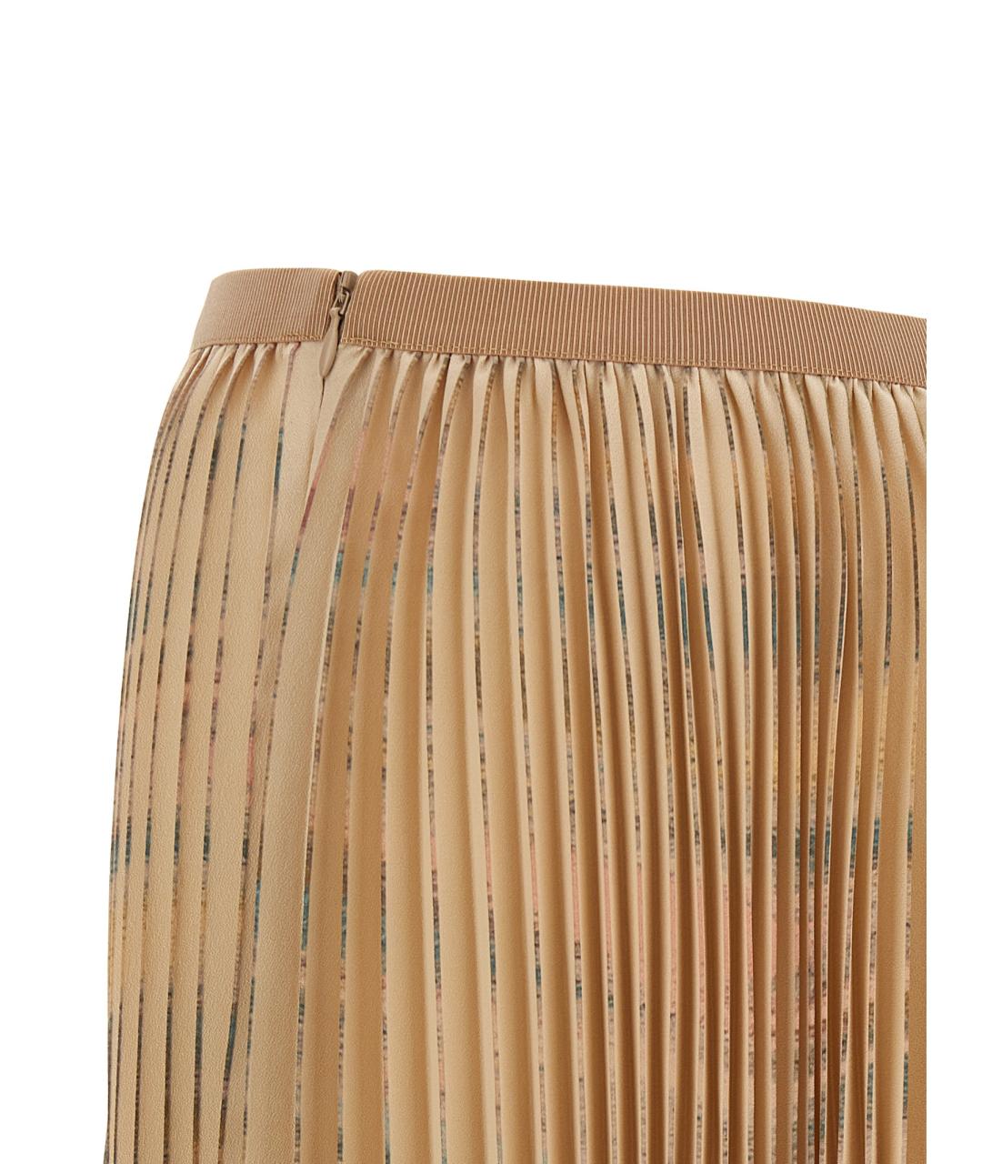 FABIANA FILIPPI Бежевая полиэстеровая юбка миди, фото 4