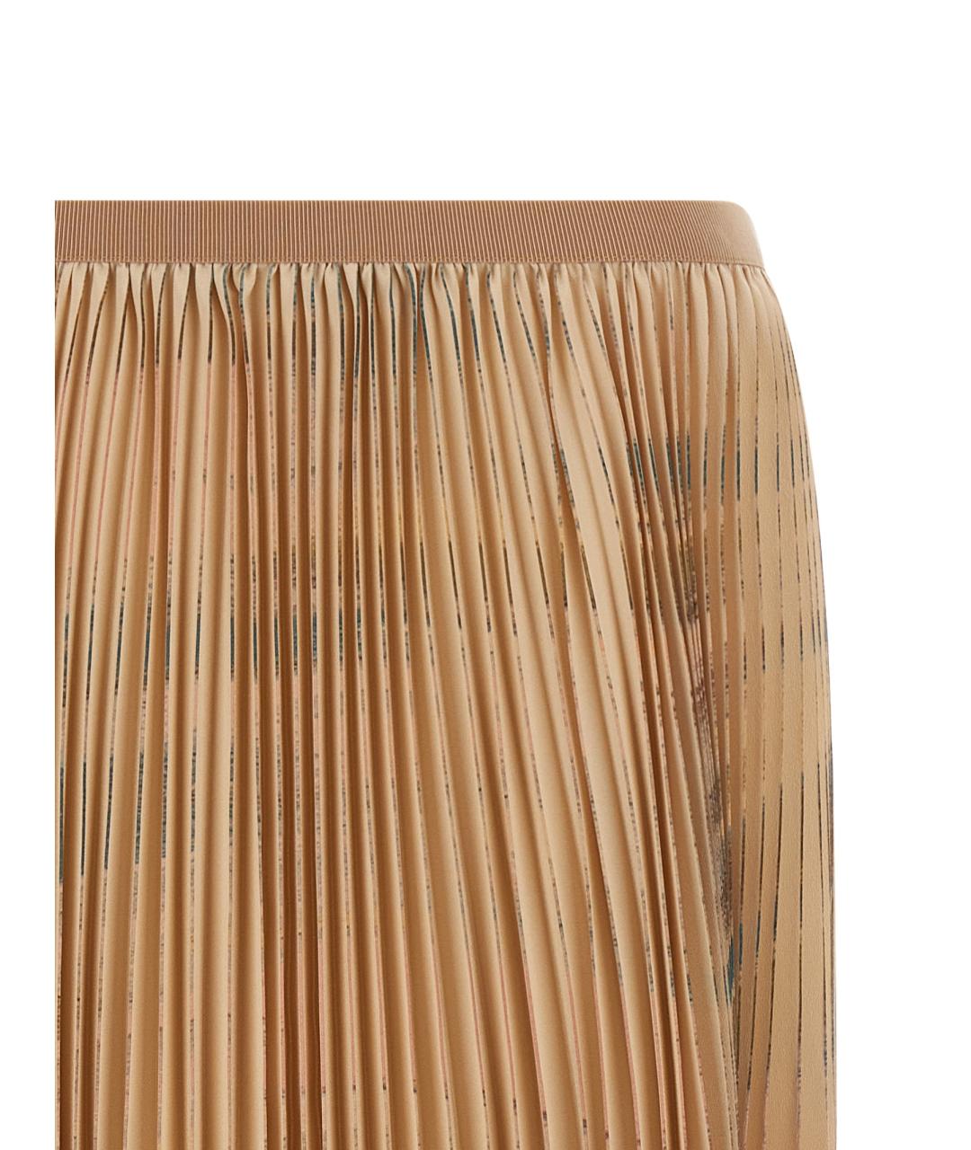 FABIANA FILIPPI Бежевая полиэстеровая юбка миди, фото 3